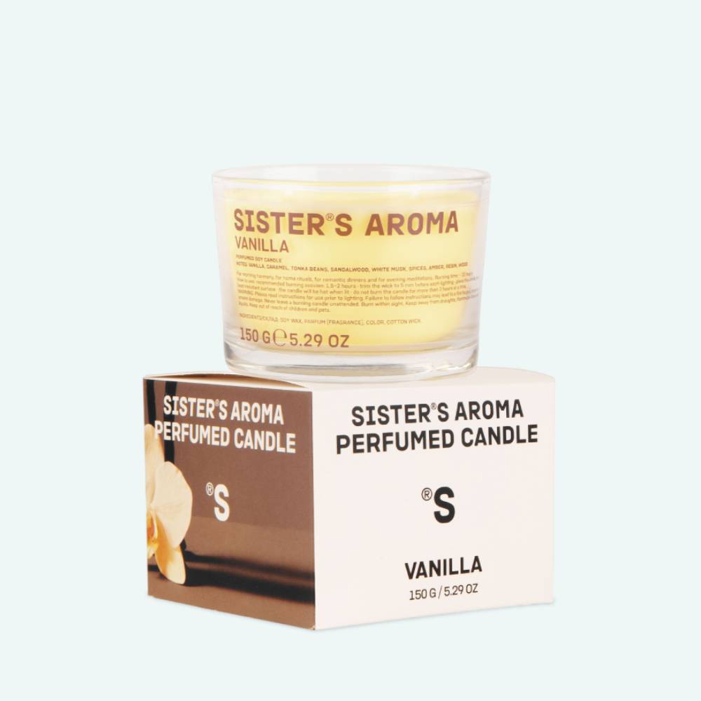 Ароматическая свеча Sister’s Aroma VANILLA, 150 gr